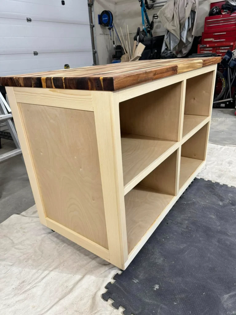 table closet wood frame