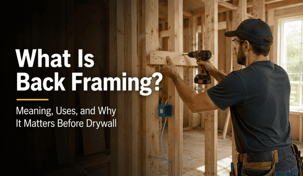 What Is Back Framing? Meaning, Uses, and Why It Matters Before Drywall