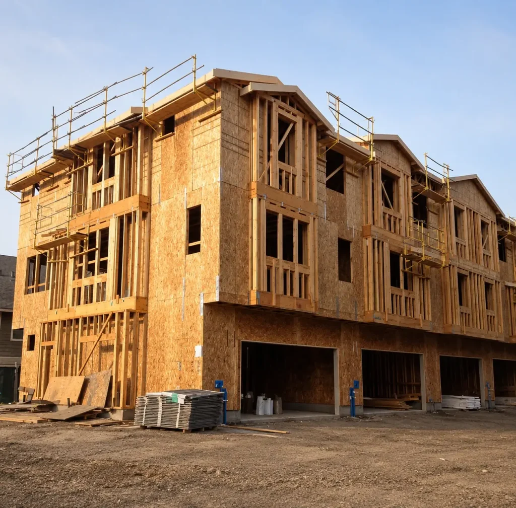 commercial wood framing project