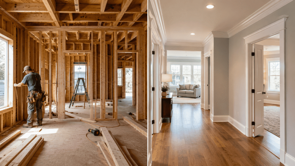 Rough Framing vs Finish Framing: What Each Stage Does and Why It Matters