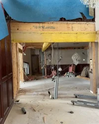 space for wood framing