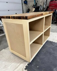 table closet wood frame